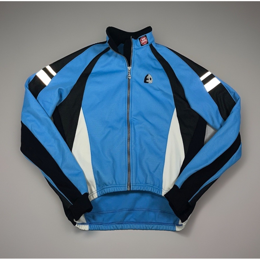 Etxeondo Windstopper Cycling Jacket Women's Medium Blue Full Zip Fleece Lined